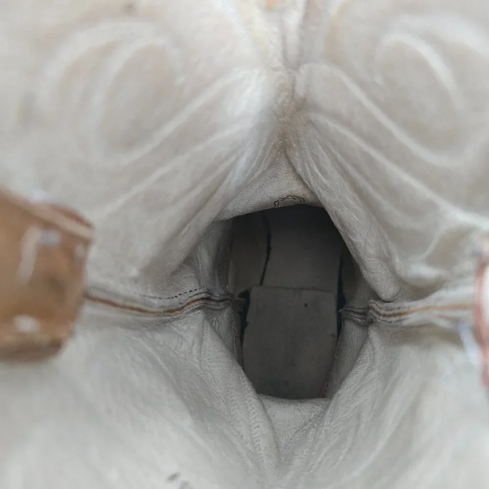 vintage | tan brown leather made in USA festival cowboy boots | WMS 7.5 - Picture 6 of 10